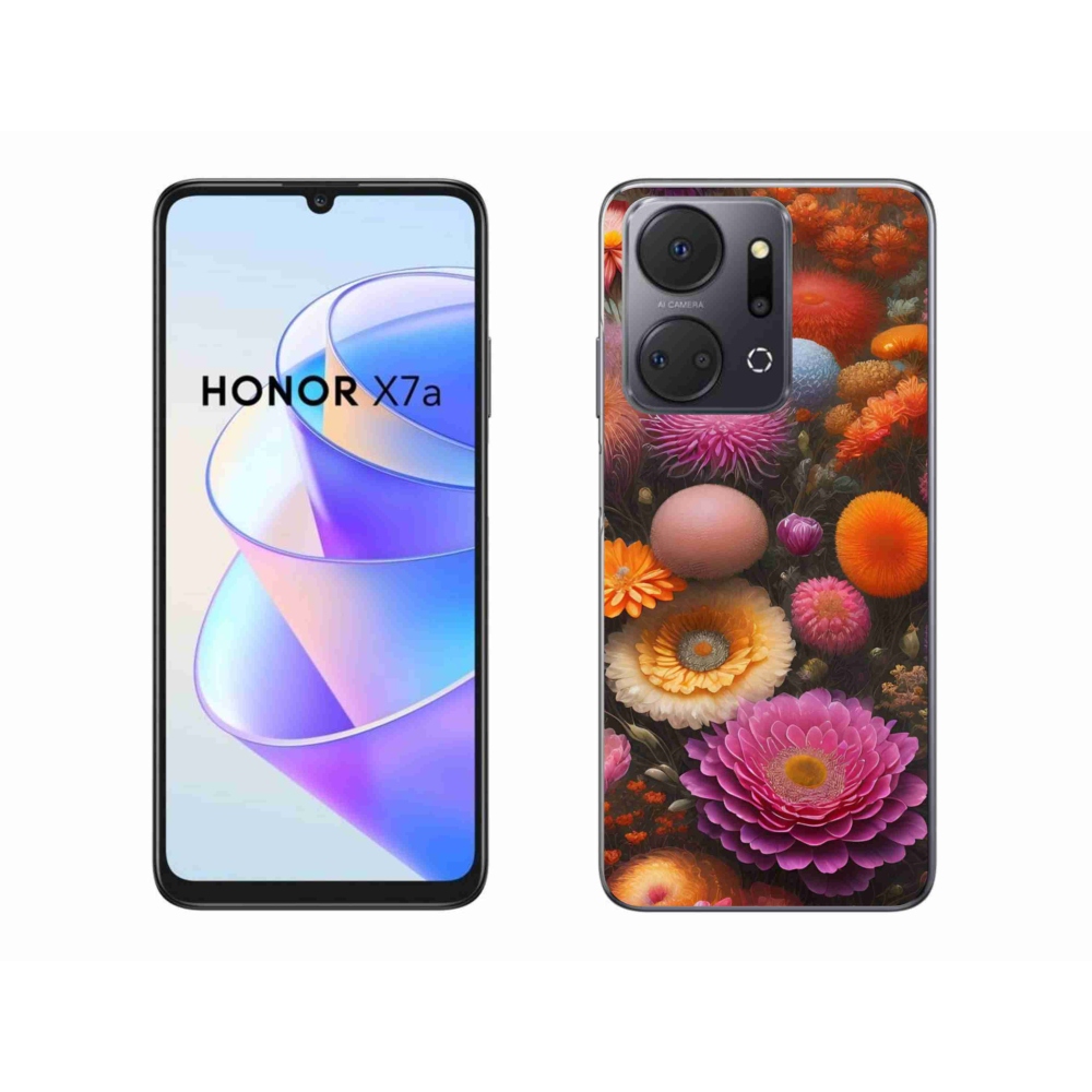 Gelový kryt mmCase na Honor X7a - květinová kompozice