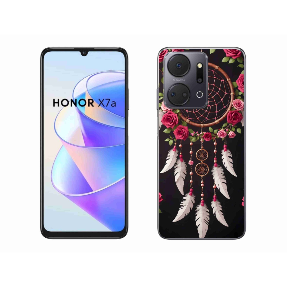 Gelový kryt mmCase na Honor X7a - lapač snů s růžemi