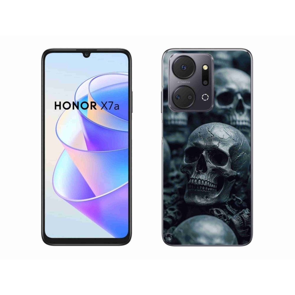 Gelový kryt mmCase na Honor X7a - lebka 2