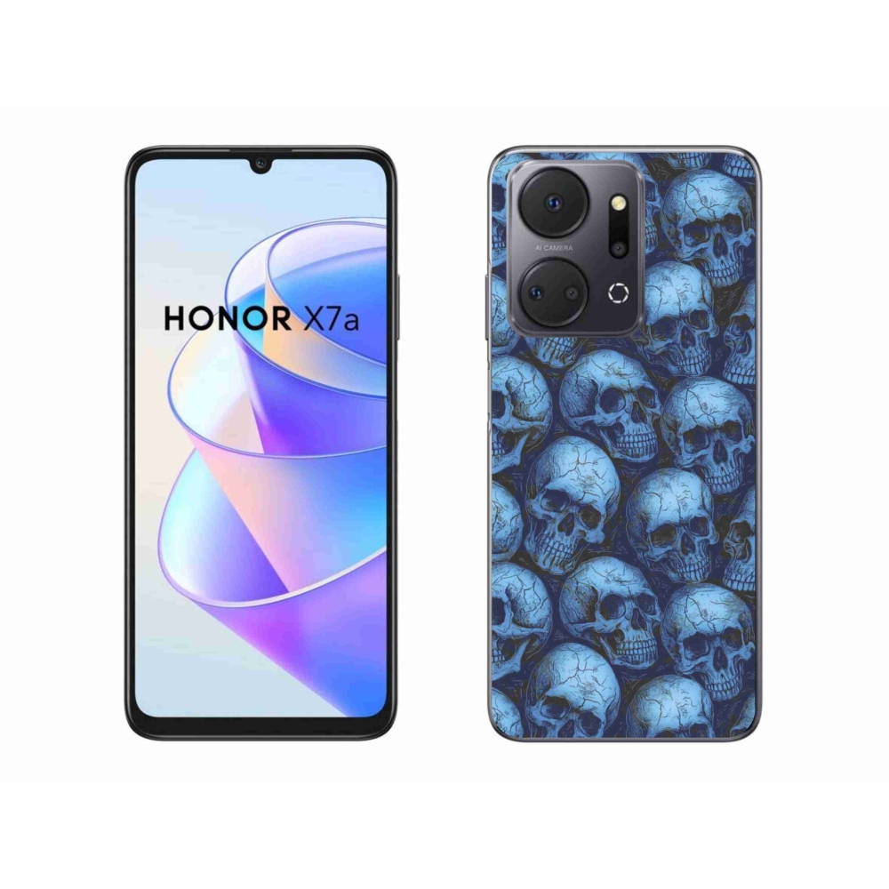 Gelový kryt mmCase na Honor X7a - lebky