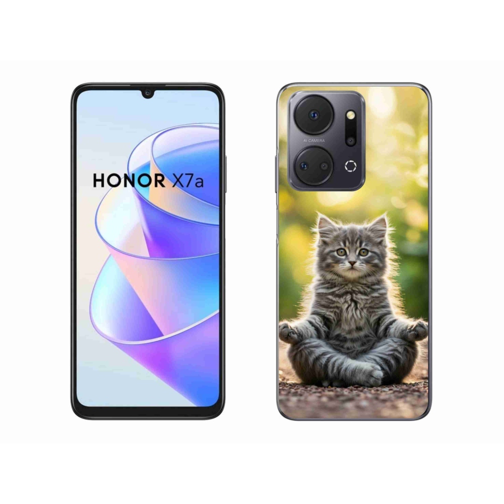 Gelový kryt mmCase na Honor X7a - meditující kotě
