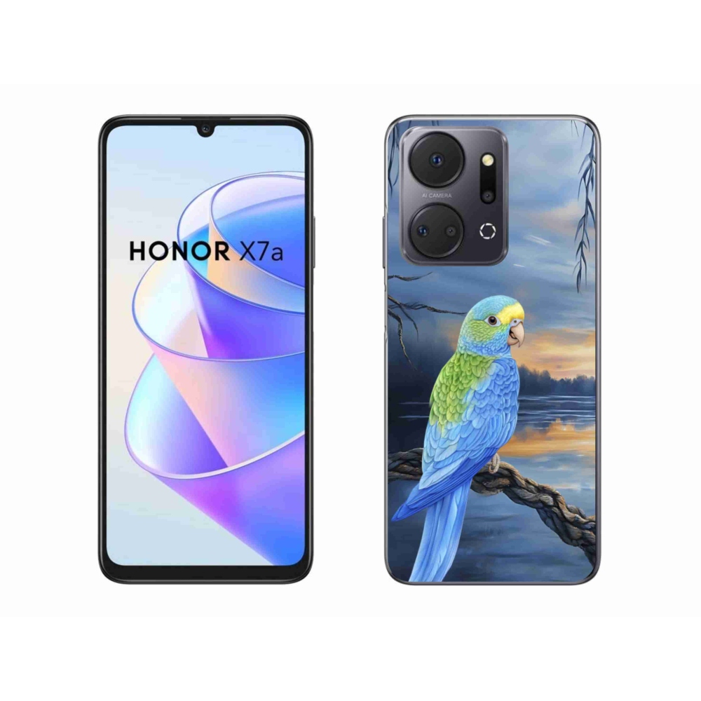 Gelový kryt mmCase na Honor X7a - modrý papoušek