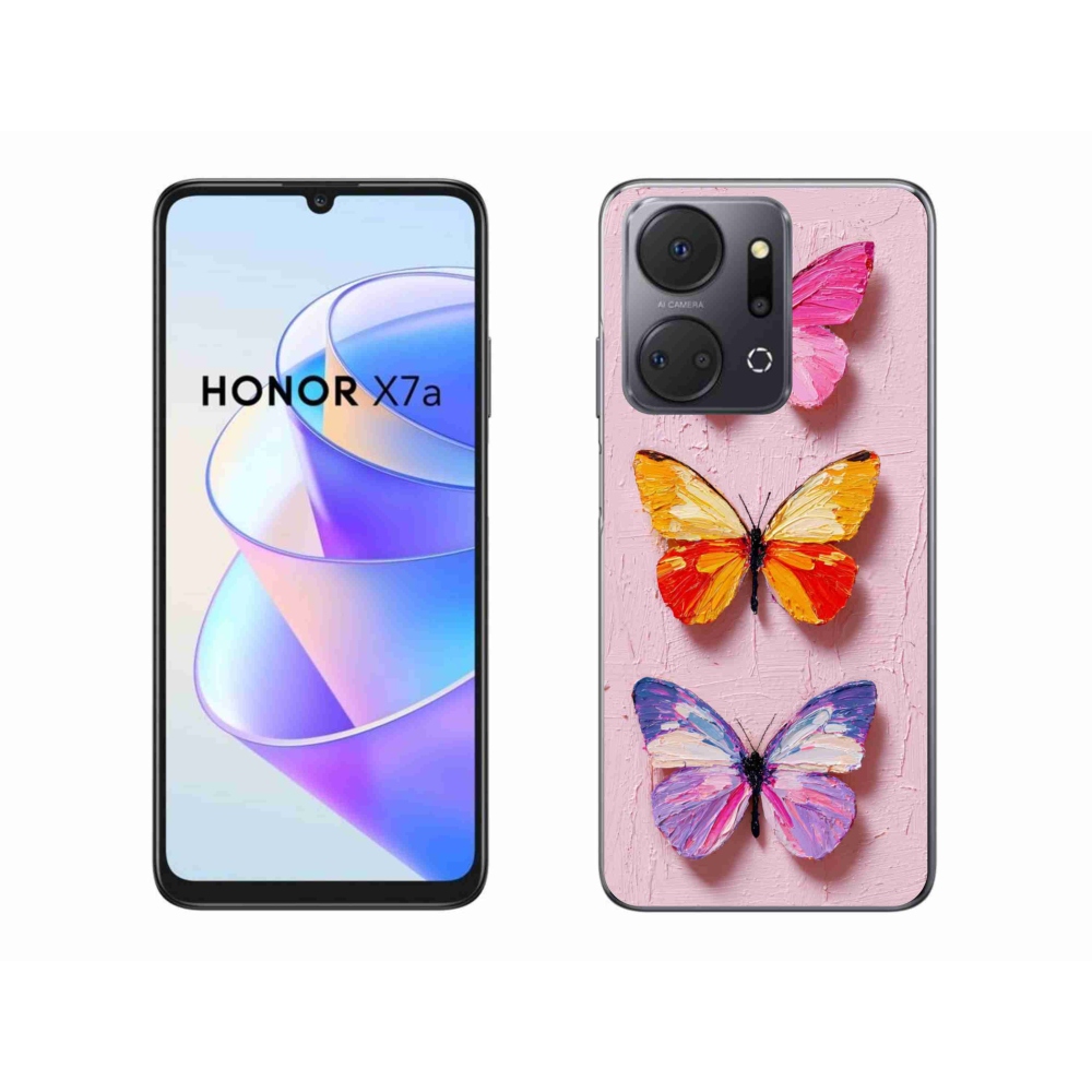 Gelový kryt mmCase na Honor X7a - motýlí trojice