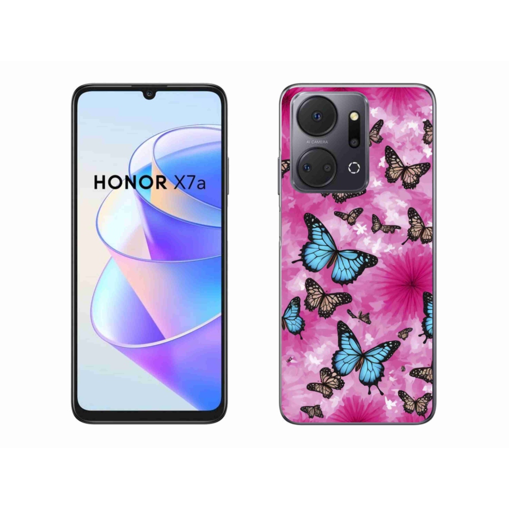 Gelový kryt mmCase na Honor X7a - motýlí zahrada