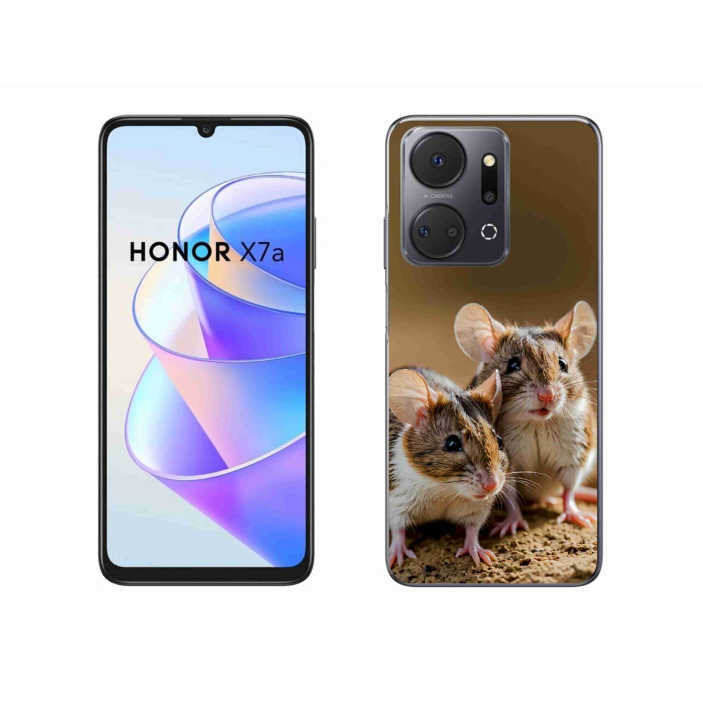 Gelový kryt mmCase na Honor X7a - myší duo