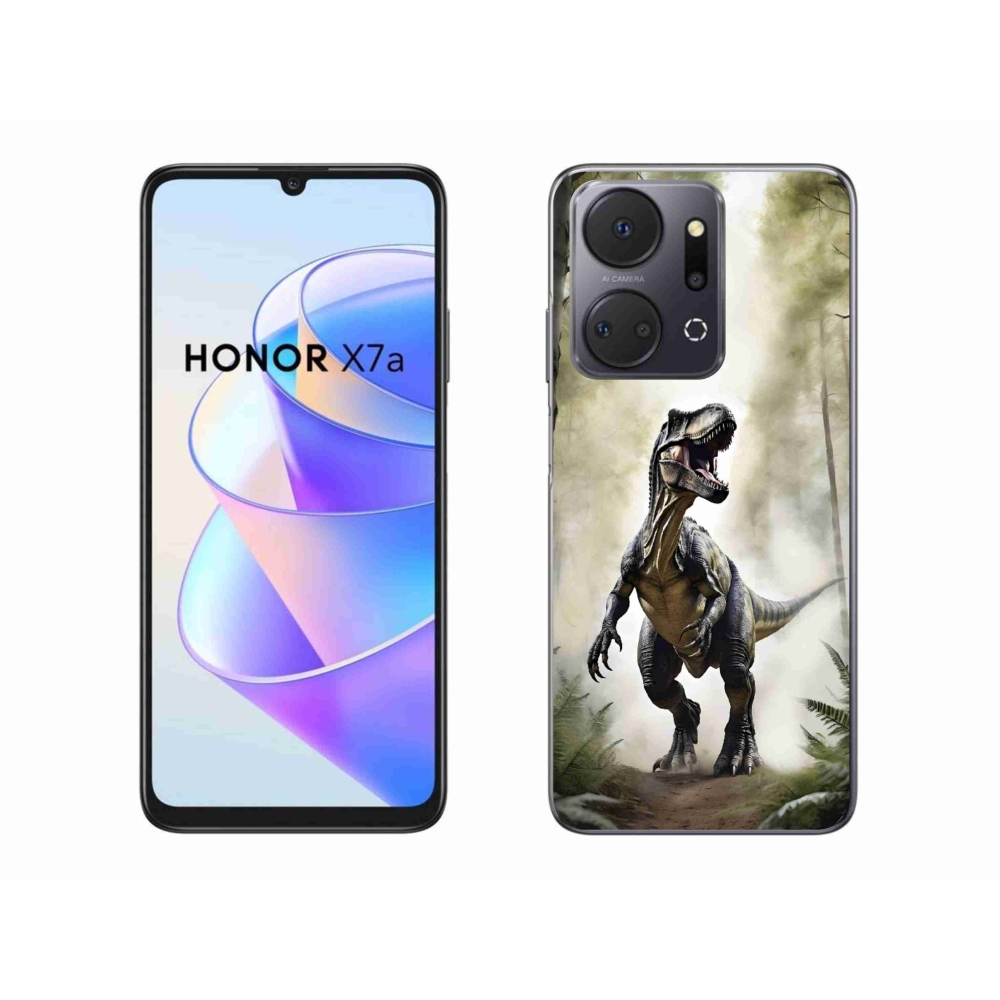 Gelový kryt mmCase na Honor X7a - naštvaný T-Rex