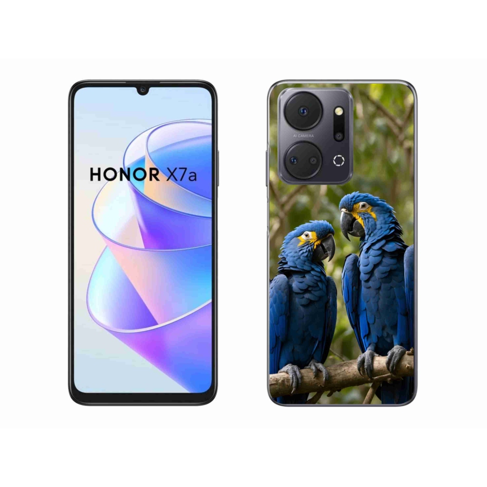 Gelový kryt mmCase na Honor X7a - papouščí duo