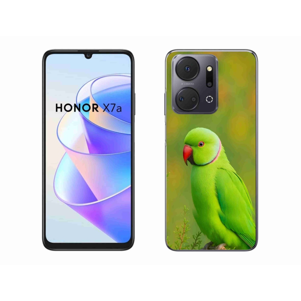 Gelový kryt mmCase na Honor X7a - papoušek alexandr 2
