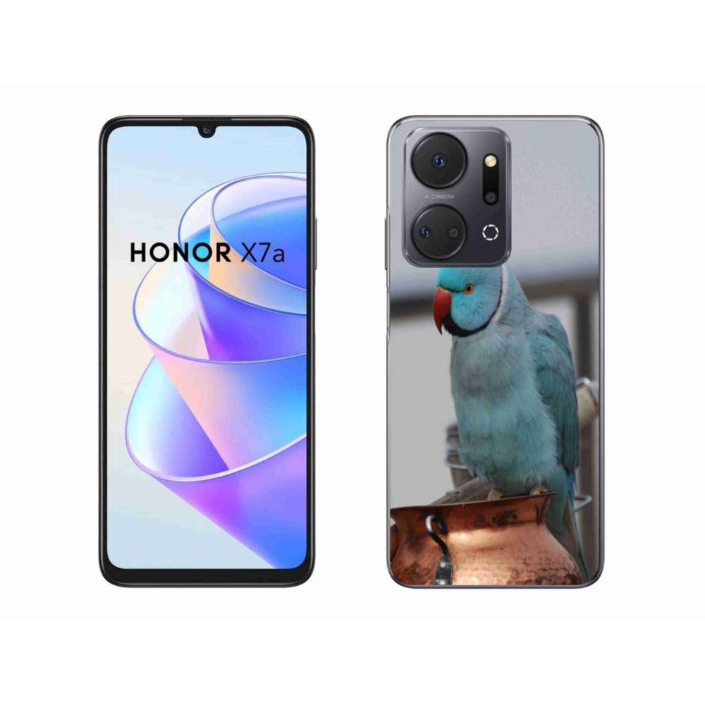 Gelový kryt mmCase na Honor X7a - papoušek alexandr modrý