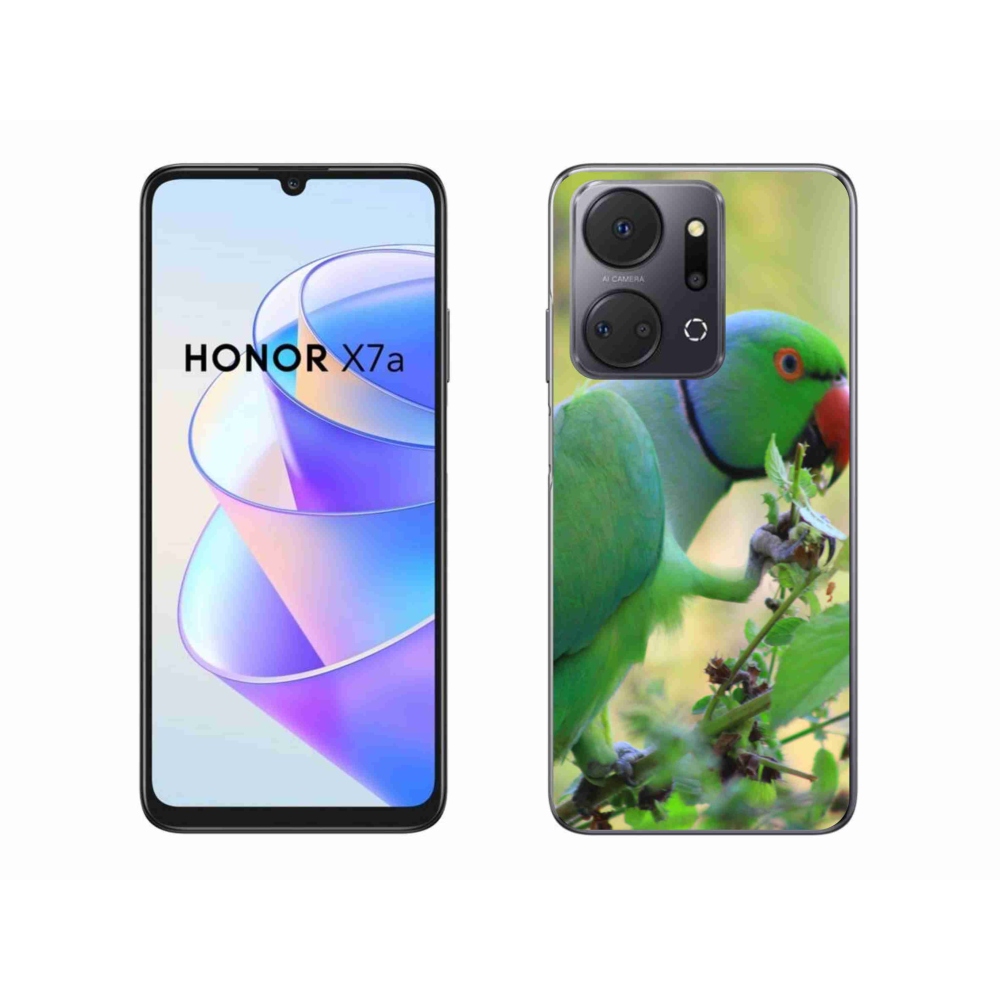 Gelový kryt mmCase na Honor X7a - papoušek alexandr