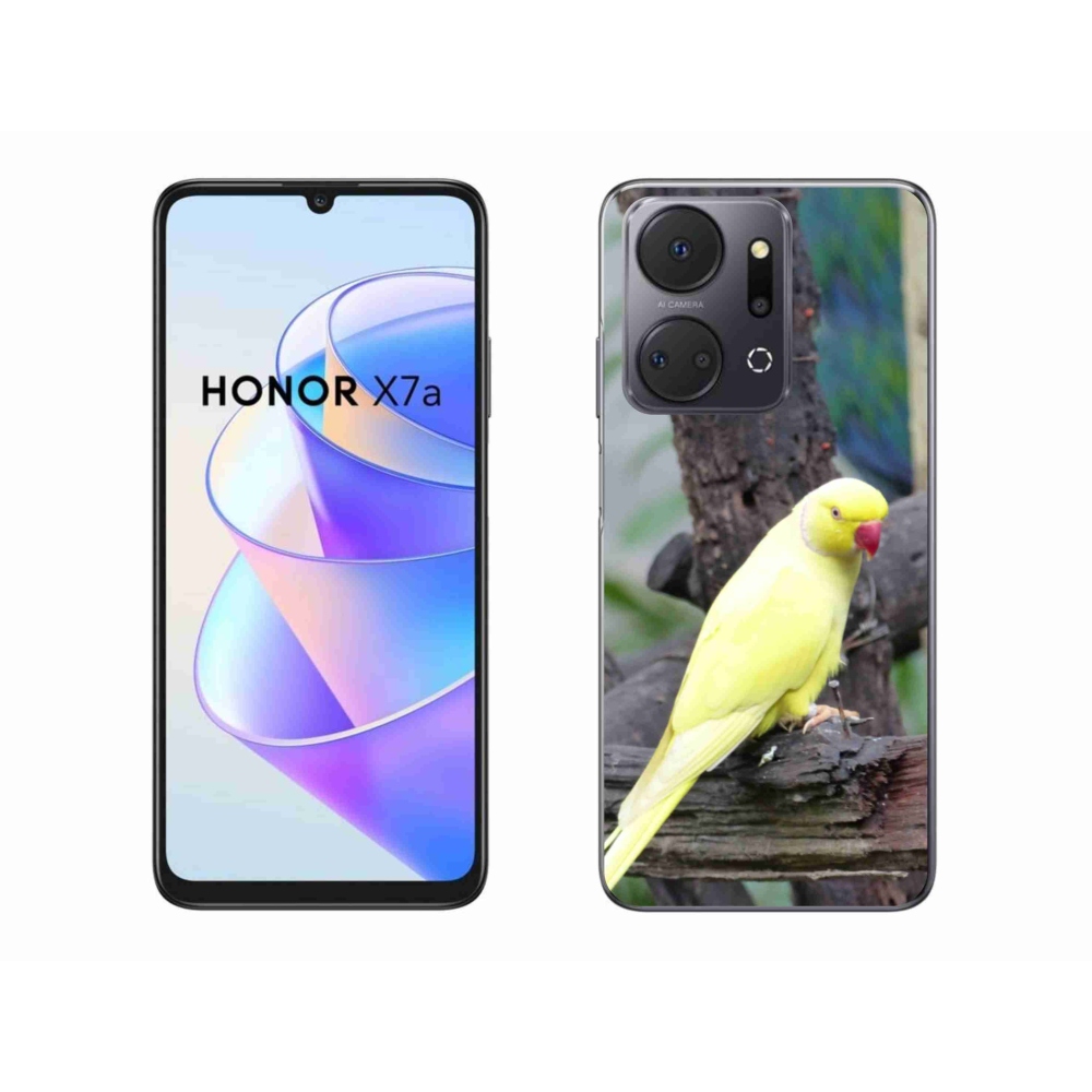 Gelový kryt mmCase na Honor X7a - papoušek alexandr žlutý