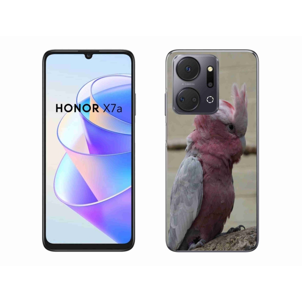 Gelový kryt mmCase na Honor X7a - papoušek kakadu růžový