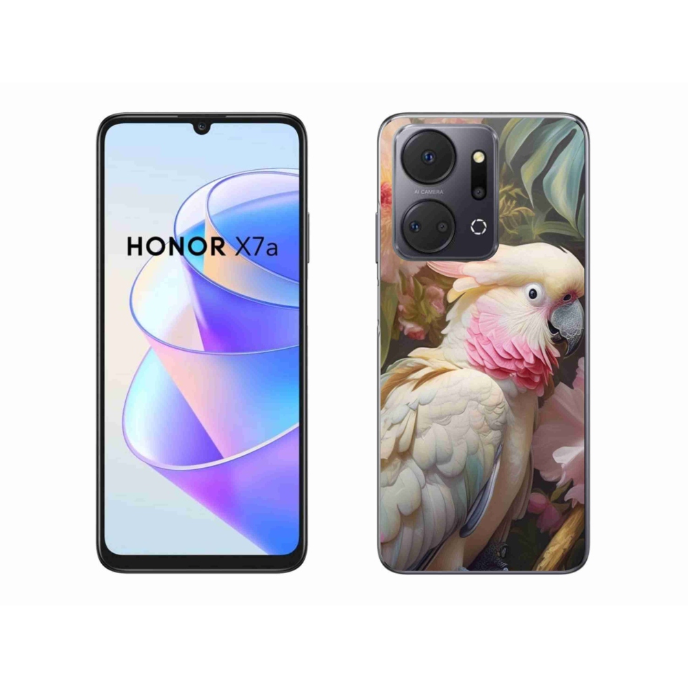 Gelový kryt mmCase na Honor X7a - papoušek kakadu růžový 2