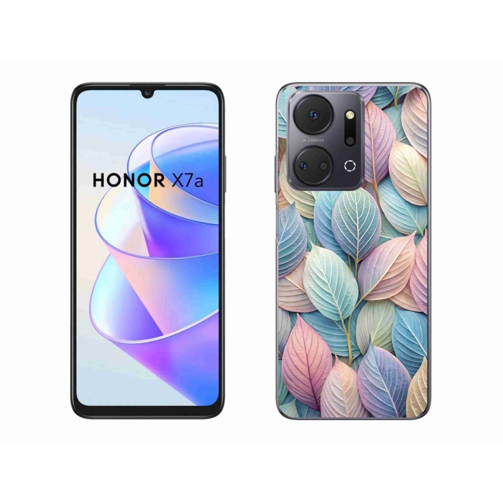 Gelový kryt mmCase na Honor X7a - pastelové listy