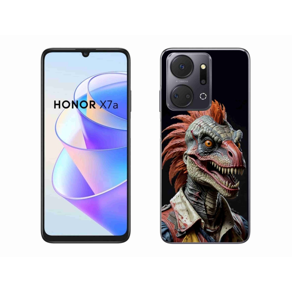Gelový kryt mmCase na Honor X7a - punk dinosaurus