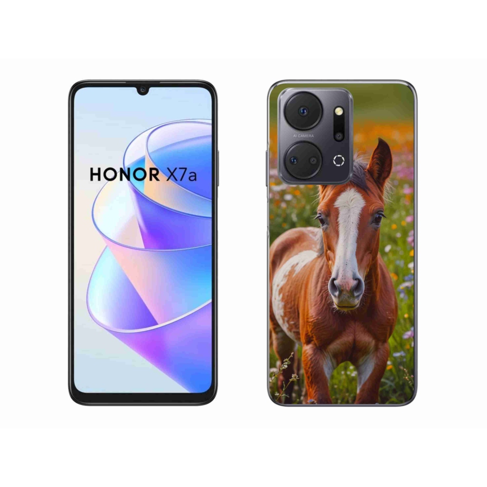Gelový kryt mmCase na Honor X7a - roztomilé hříbě
