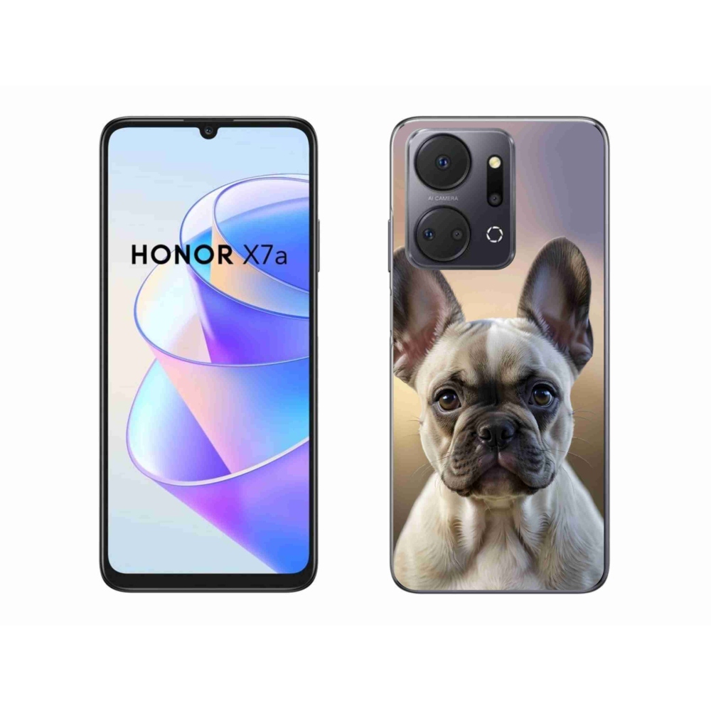 Gelový kryt mmCase na Honor X7a - roztomilý francouzský buldoček