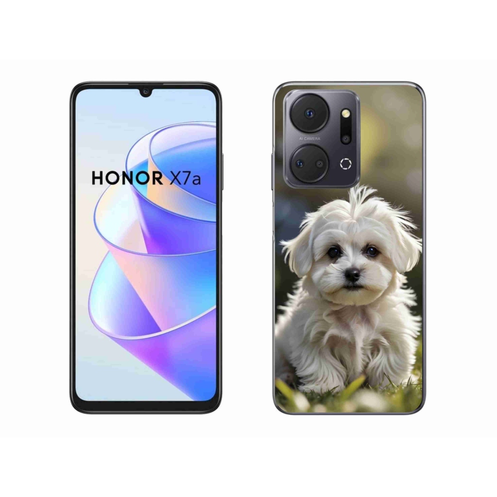 Gelový kryt mmCase na Honor X7a - roztomilý maltézský psík