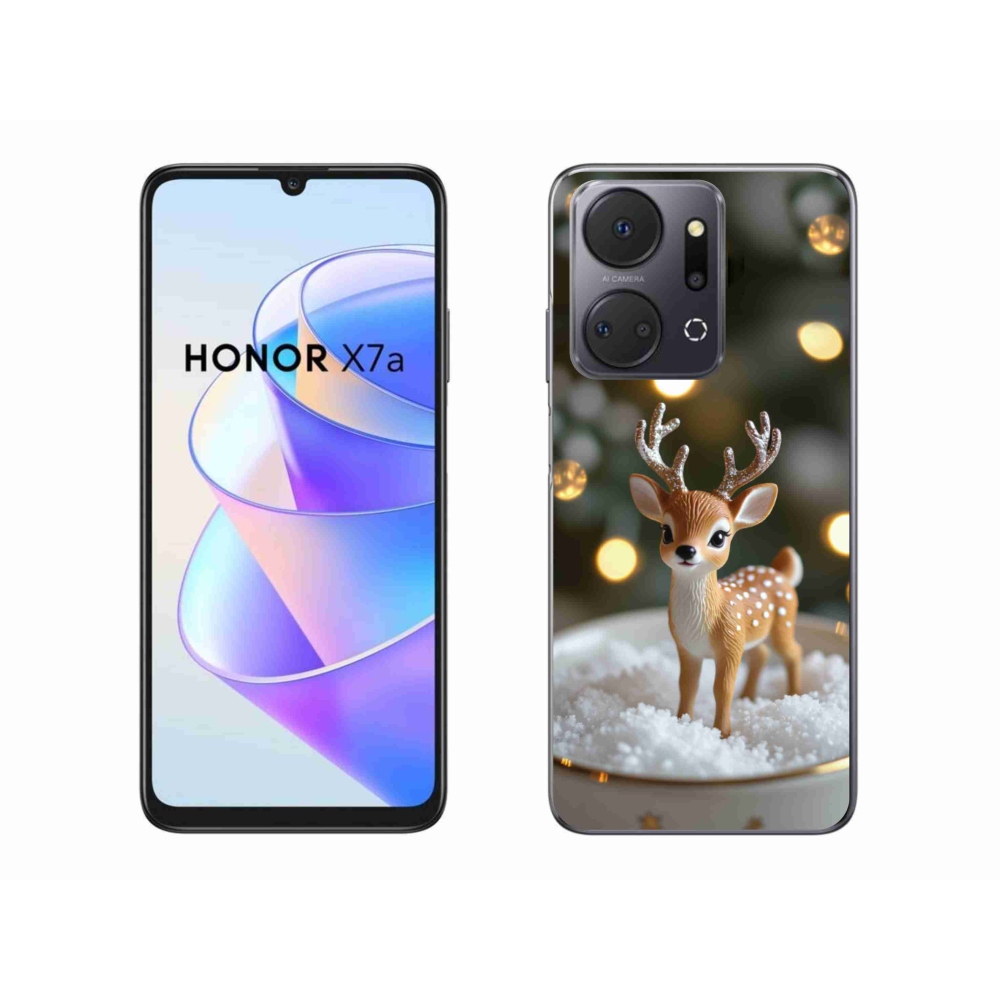 Gelový kryt mmCase na Honor X7a - roztomilý vánoční jelen