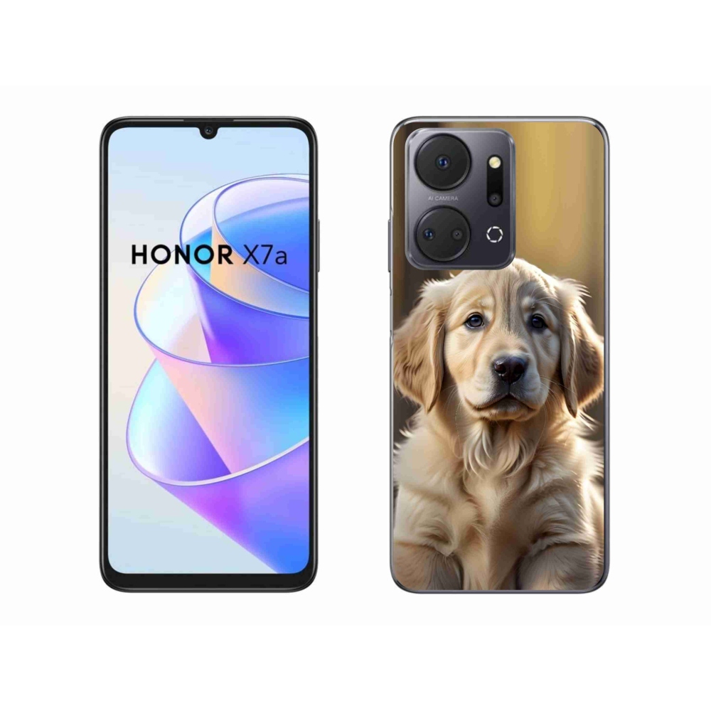 Gelový kryt mmCase na Honor X7a - roztomilý zlatý retrívr