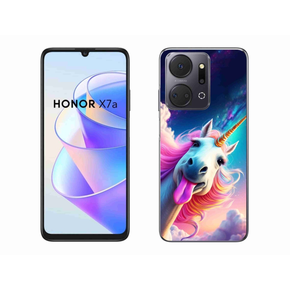 Gelový kryt mmCase na Honor X7a - šílený jednorožec