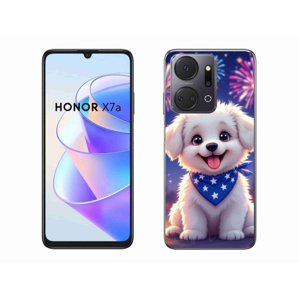 Gelový kryt mmCase na Honor X7a - slavnostní štěně