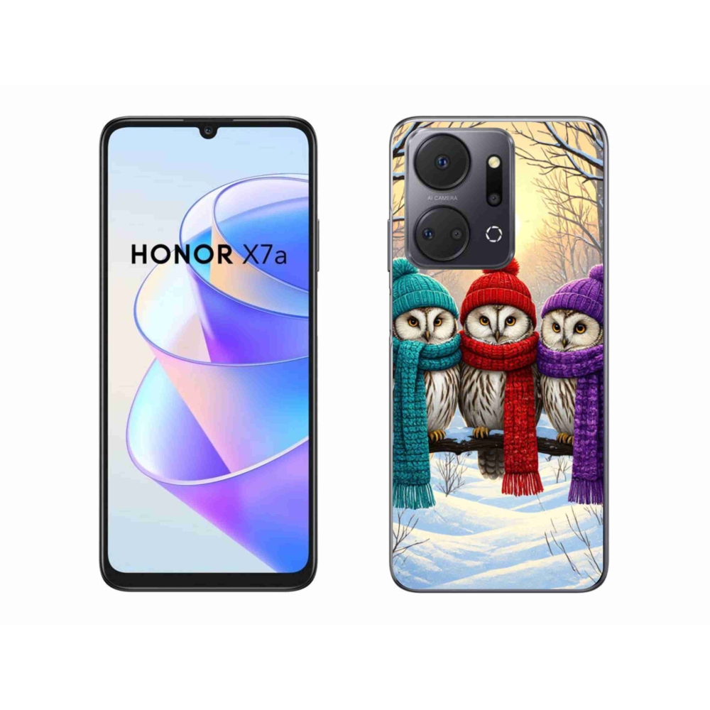 Gelový kryt mmCase na Honor X7a - soví přátelé