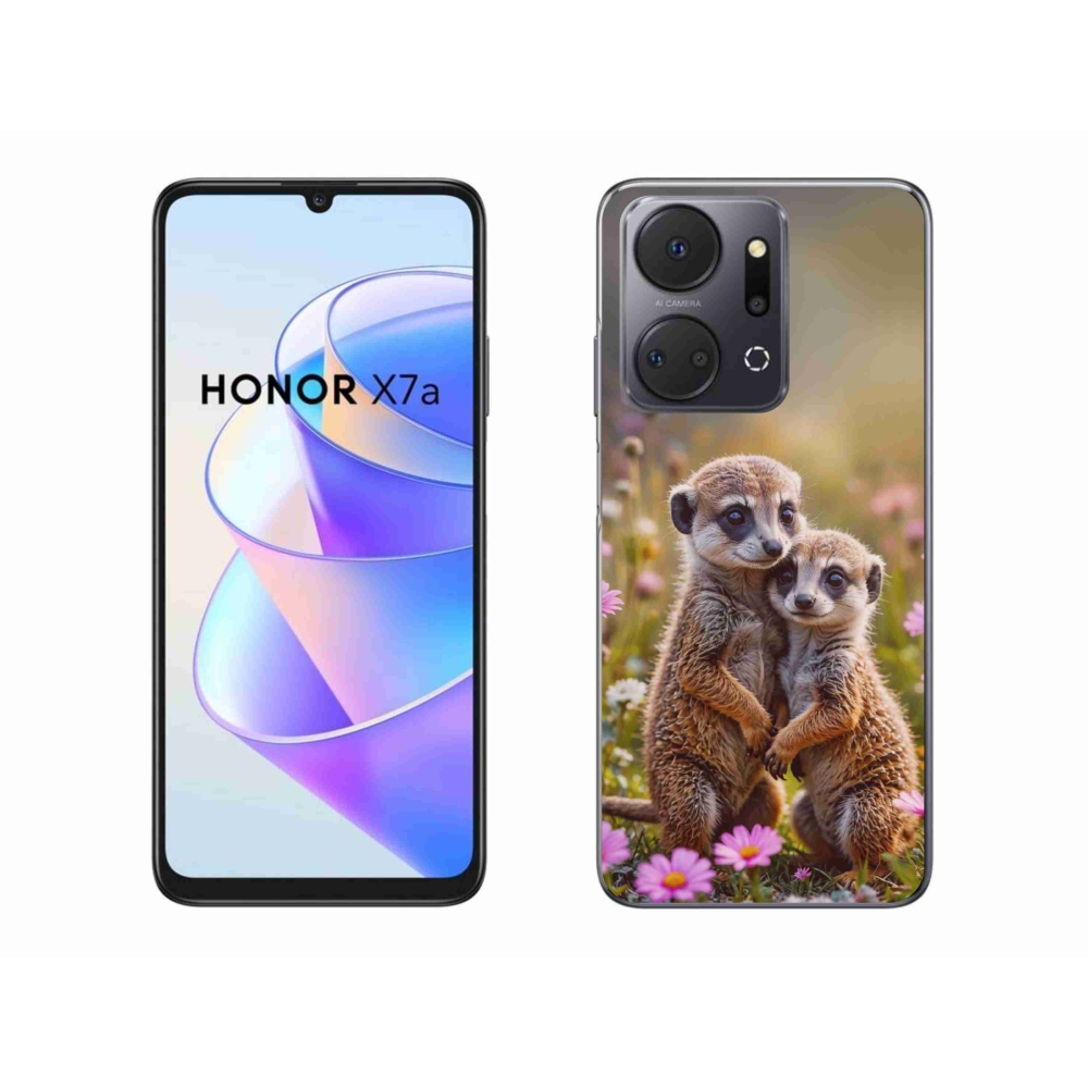 Gelový kryt mmCase na Honor X7a - surikatí duo