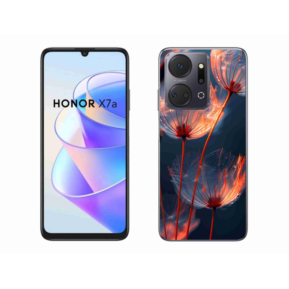 Gelový kryt mmCase na Honor X7a - světélkující chmýří
