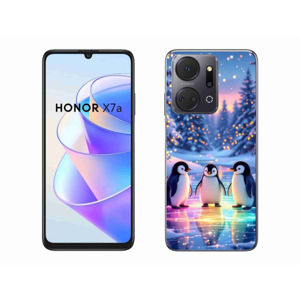 Gelový kryt mmCase na Honor X7a - tučnáci