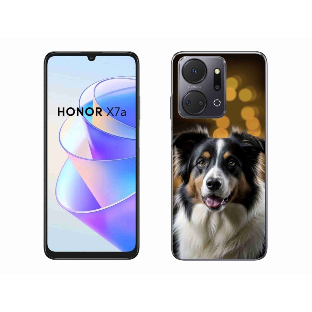 Gelový kryt mmCase na Honor X7a - usměvavý australský ovčák