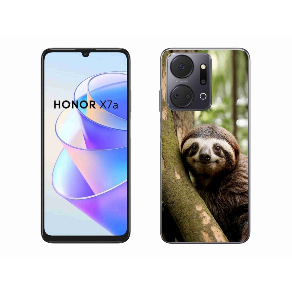 Gelový kryt mmCase na Honor X7a - usměvavý lenochod
