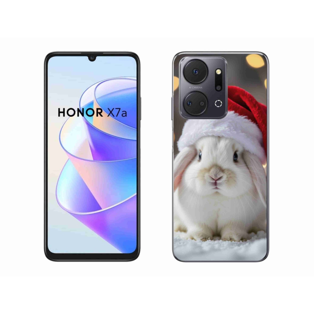 Gelový kryt mmCase na Honor X7a - vánoční králík