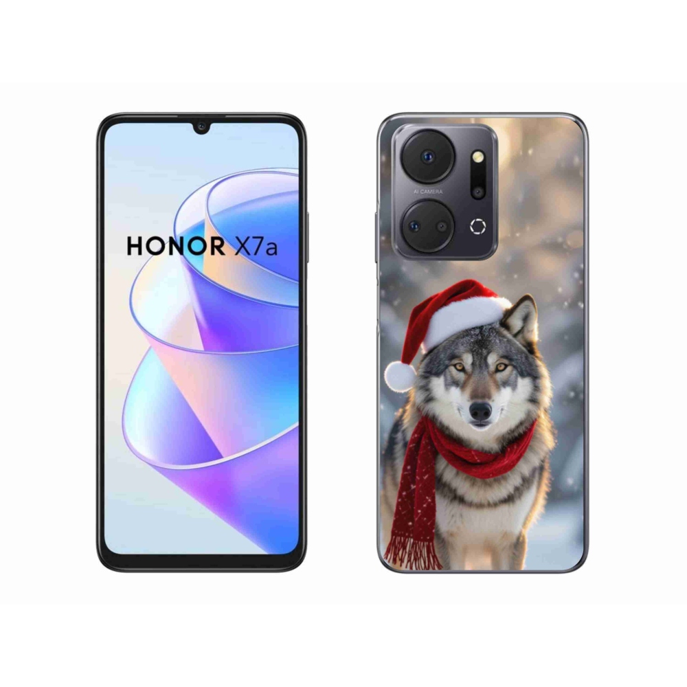 Gelový kryt mmCase na Honor X7a - vánoční vlk