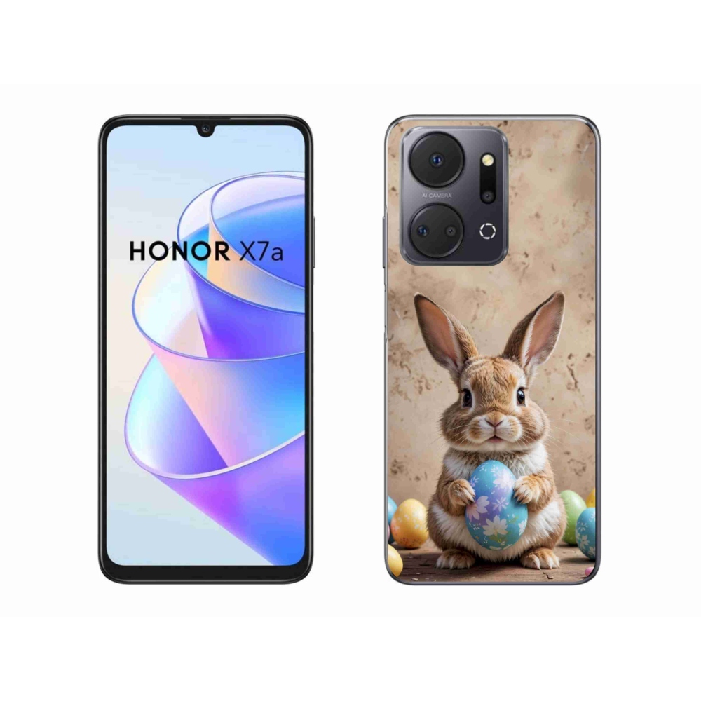 Gelový kryt mmCase na Honor X7a - velikonoční králíček