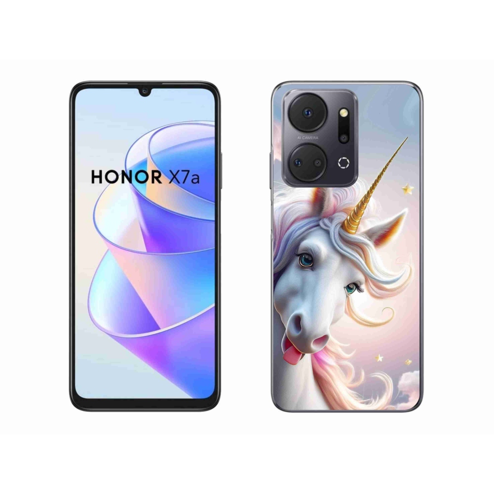 Gelový kryt mmCase na Honor X7a - veselý jednorožec