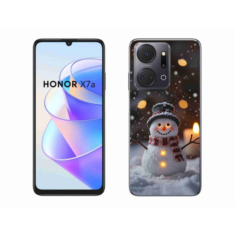 Gelový kryt mmCase na Honor X7a - veselý sněhulák