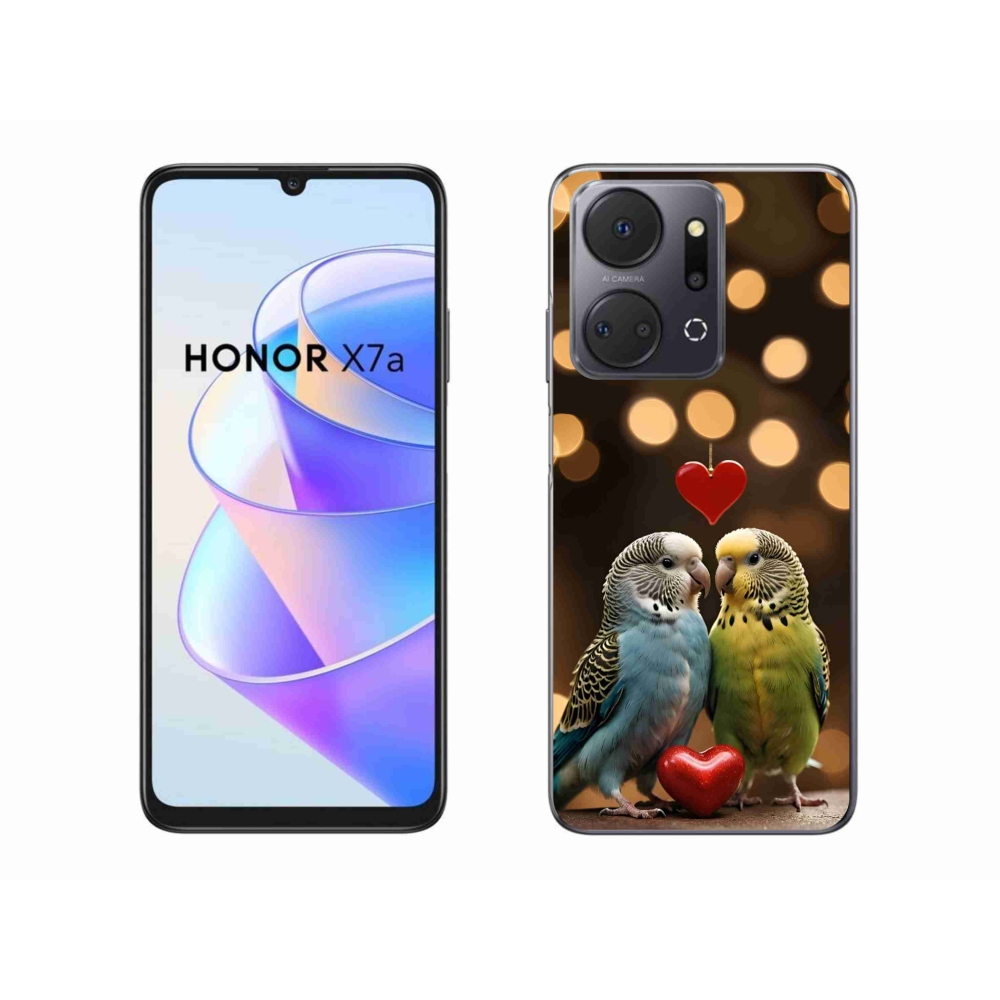 Gelový kryt mmCase na Honor X7a - zamilovaní papoušci