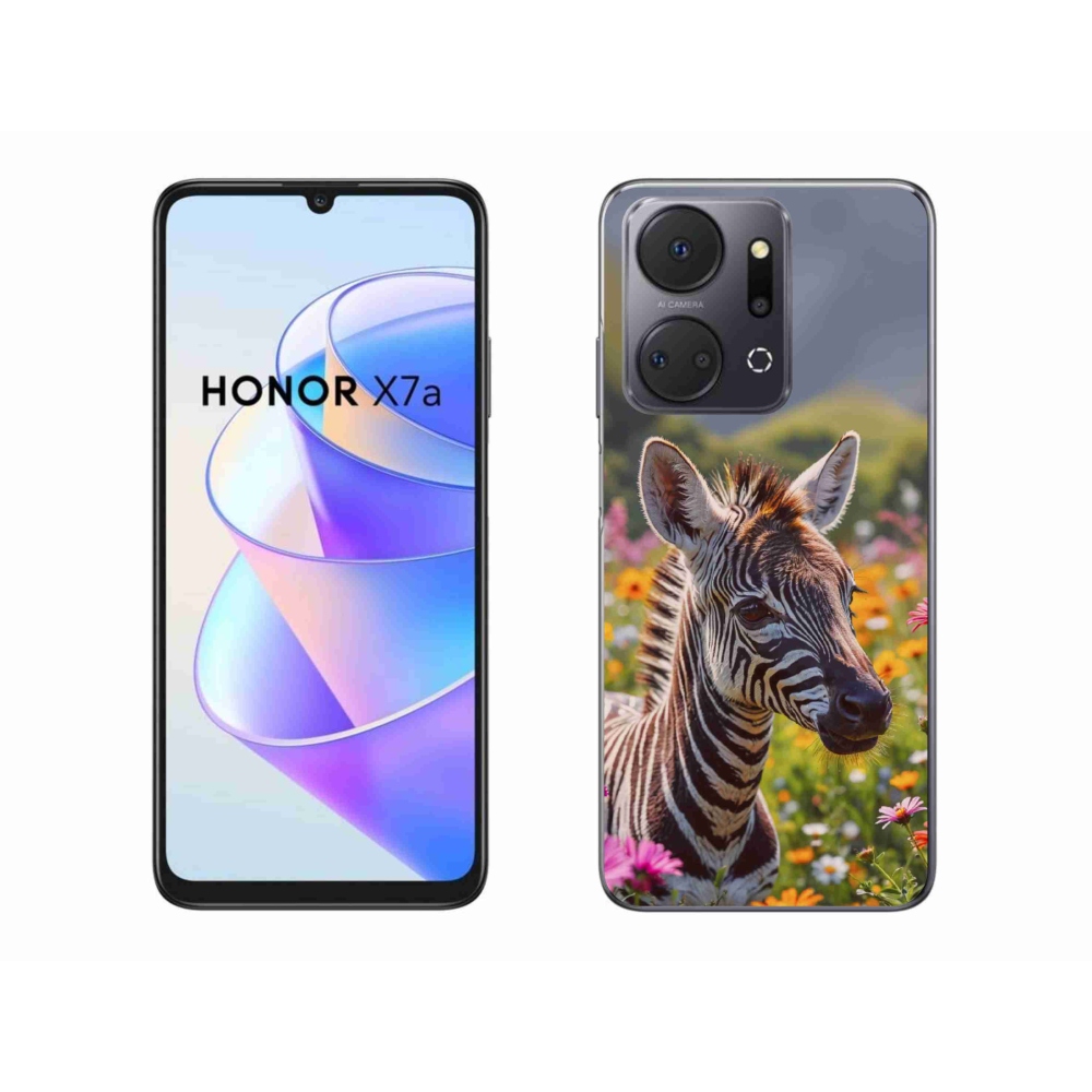 Gelový kryt mmCase na Honor X7a - zebra na louce