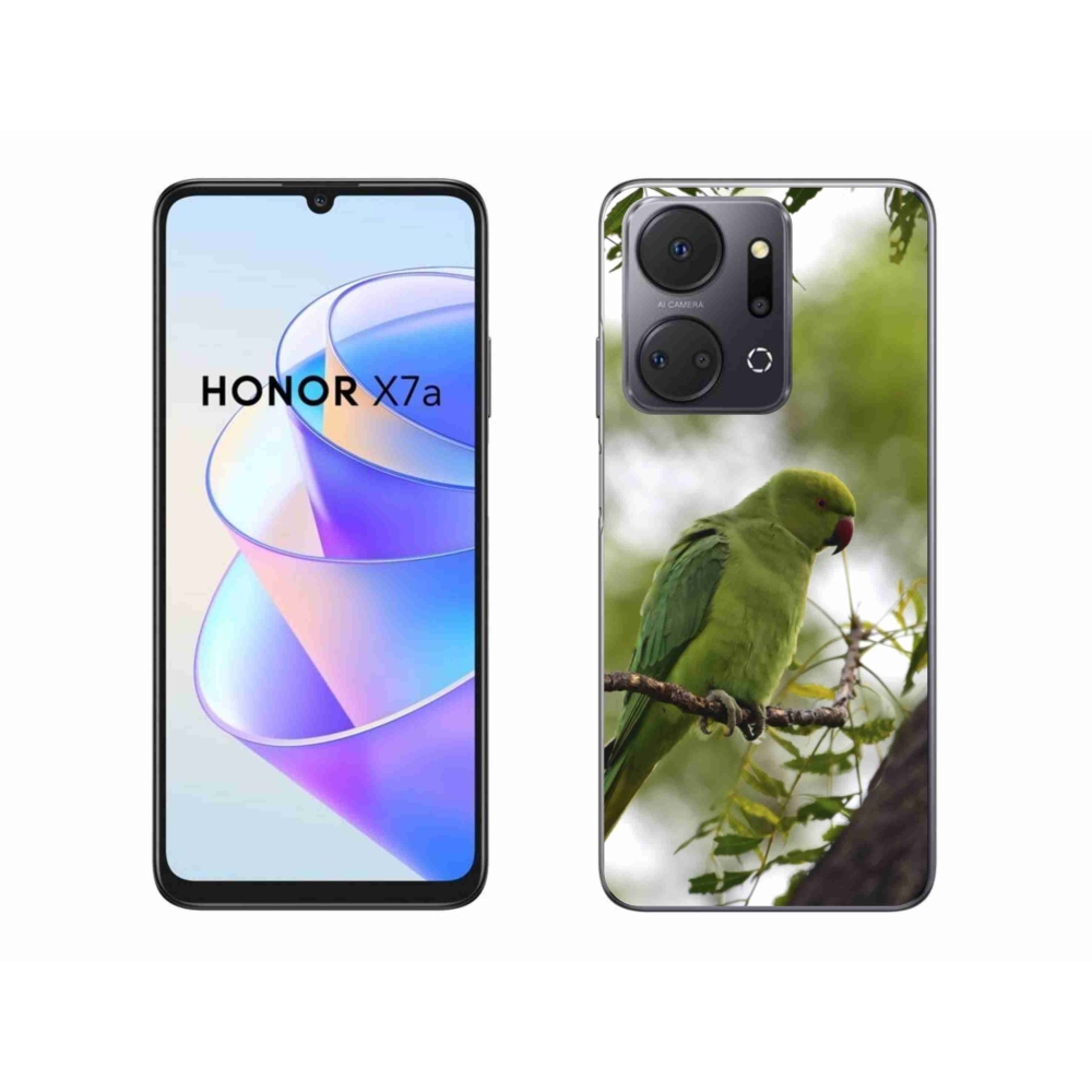 Gelový kryt mmCase na Honor X7a - zelený papoušek