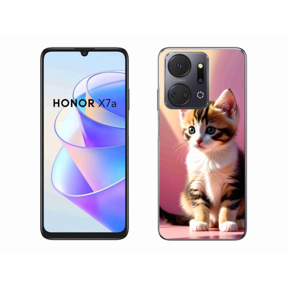 Gelový kryt mmCase na Honor X7a - zvědavé kotě 2