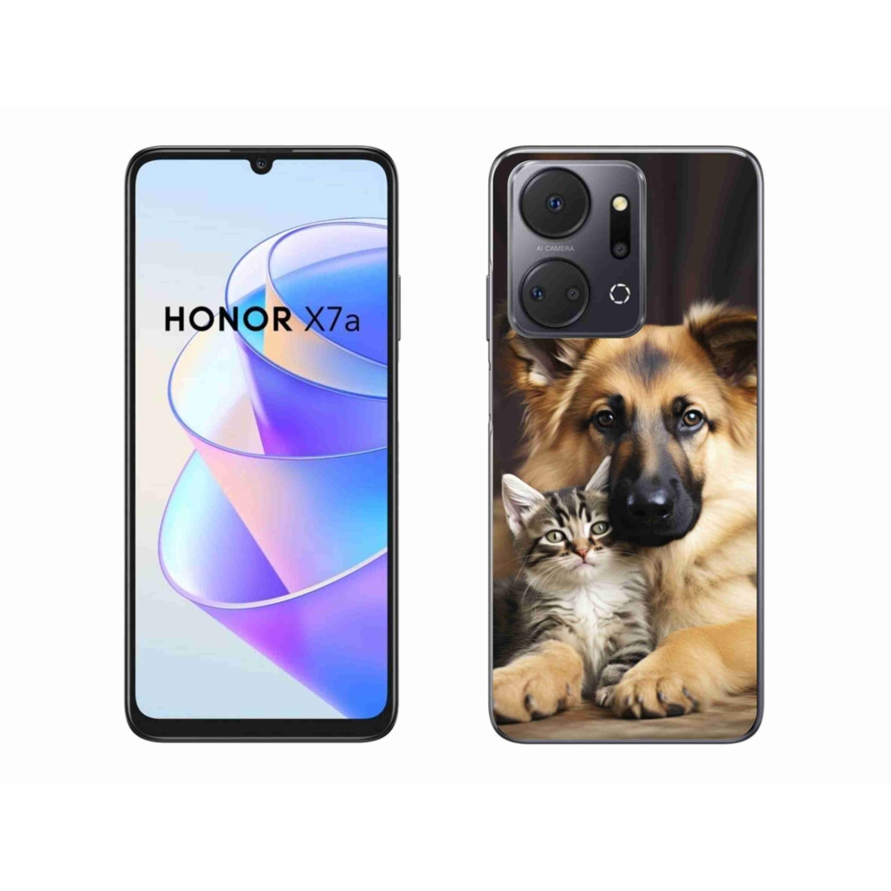 Gelový kryt mmCase na Honor X7a - zvířecí přátelství