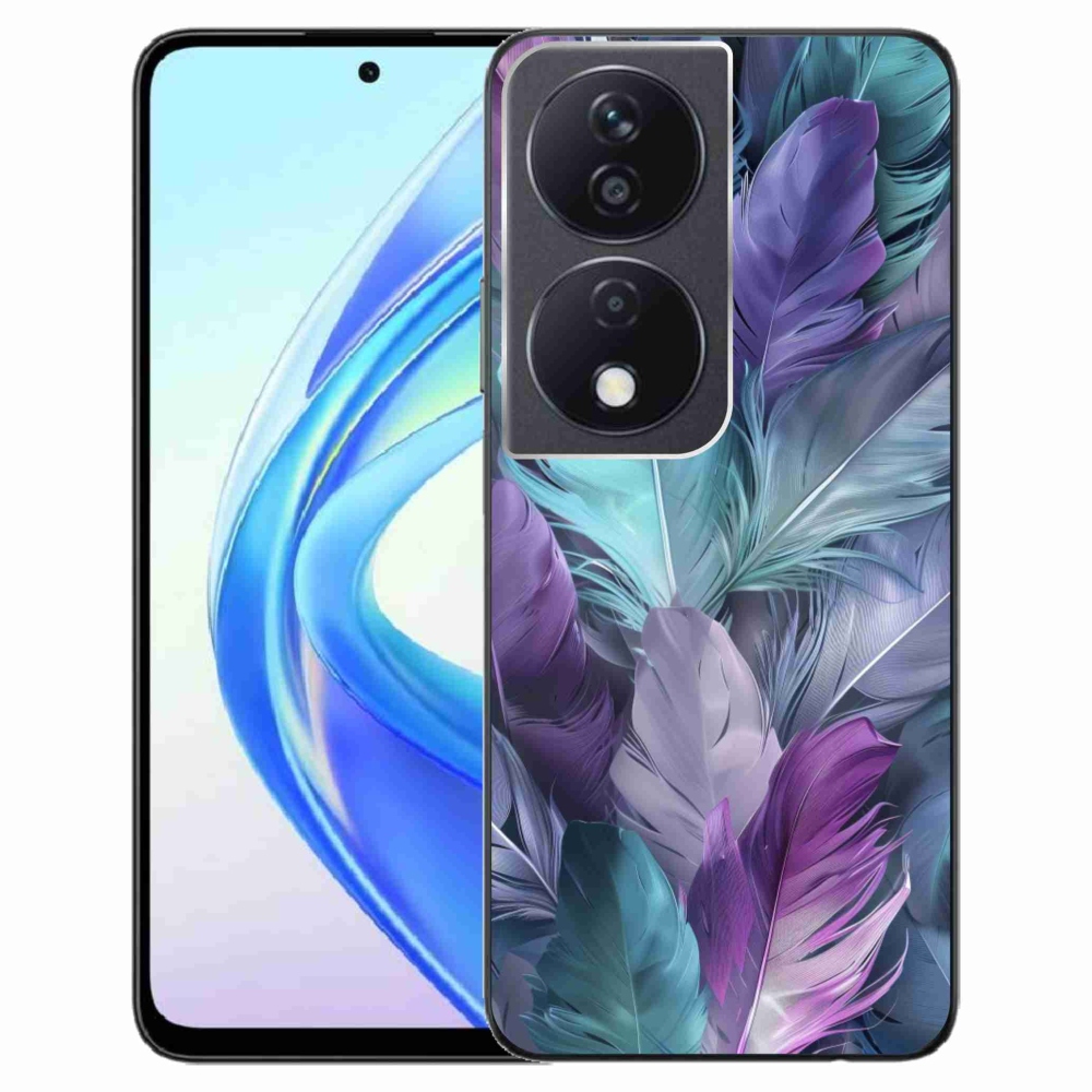 Gelový kryt mmCase na Honor X7b - barevné peří 2