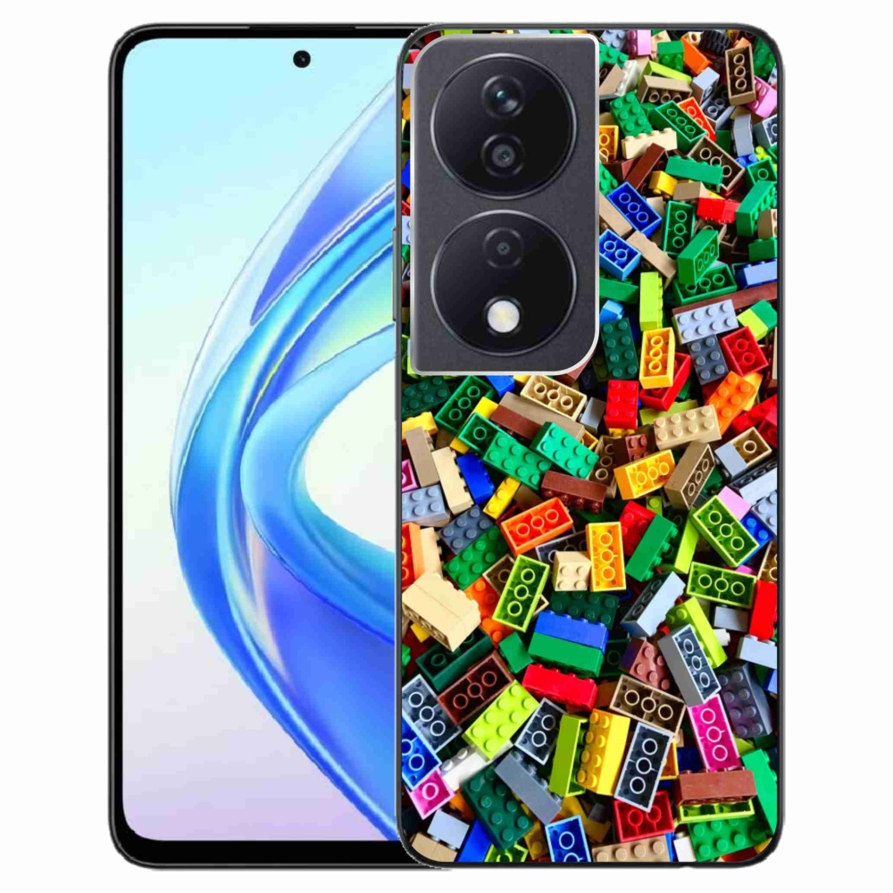 Gelový kryt mmCase na Honor X7b - barevné stavební kostky