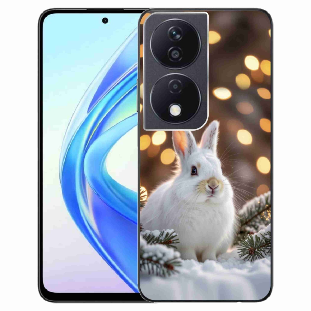 Gelový kryt mmCase na Honor X7b - bílý zajíc