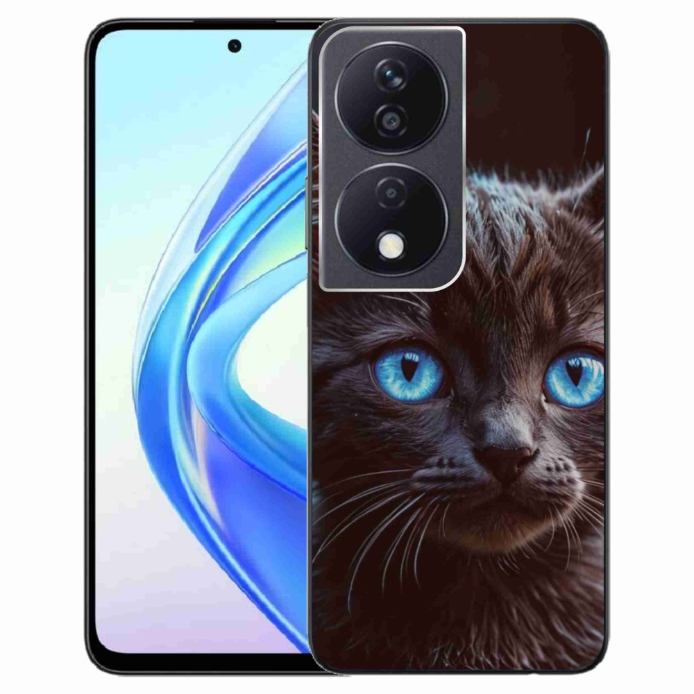 Gelový kryt mmCase na Honor X7b - černé kotě 2