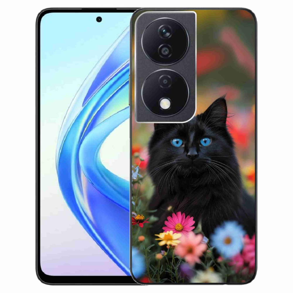 Gelový kryt mmCase na Honor X7b - černé kotě 4