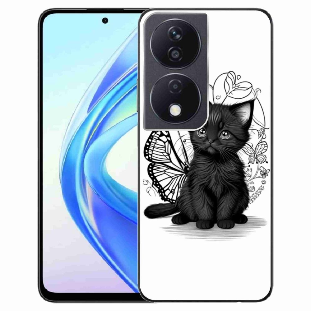 Gelový kryt mmCase na Honor X7b - černé kotě