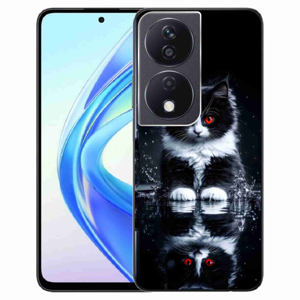 Gelový kryt mmCase na Honor X7b - černobílé kotě