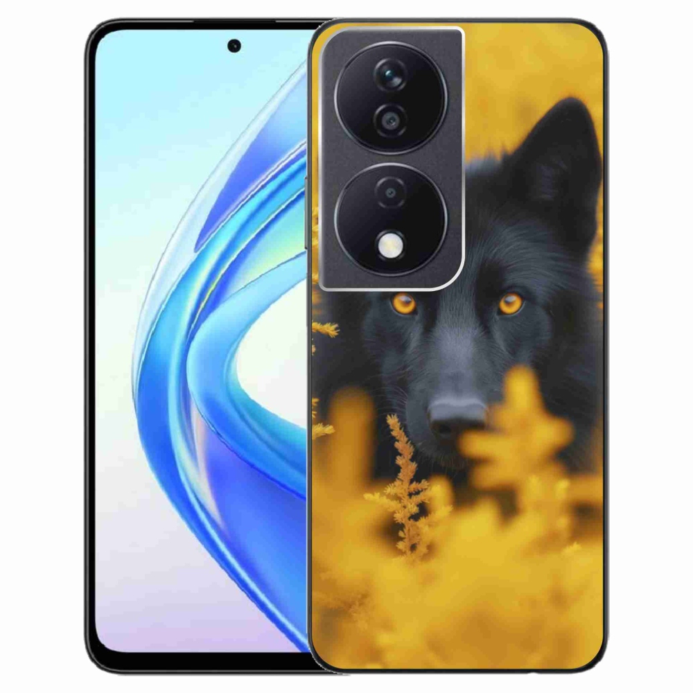 Gelový kryt mmCase na Honor X7b - černý vlk 2